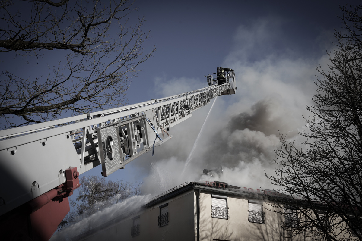 Feuerwehreinsatz bei einem Brand in Niederbayern