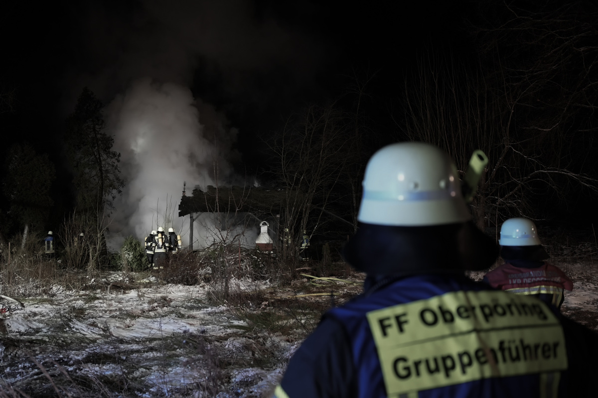 Feuerwehreinsatz bei einem Brand in Niederbayern